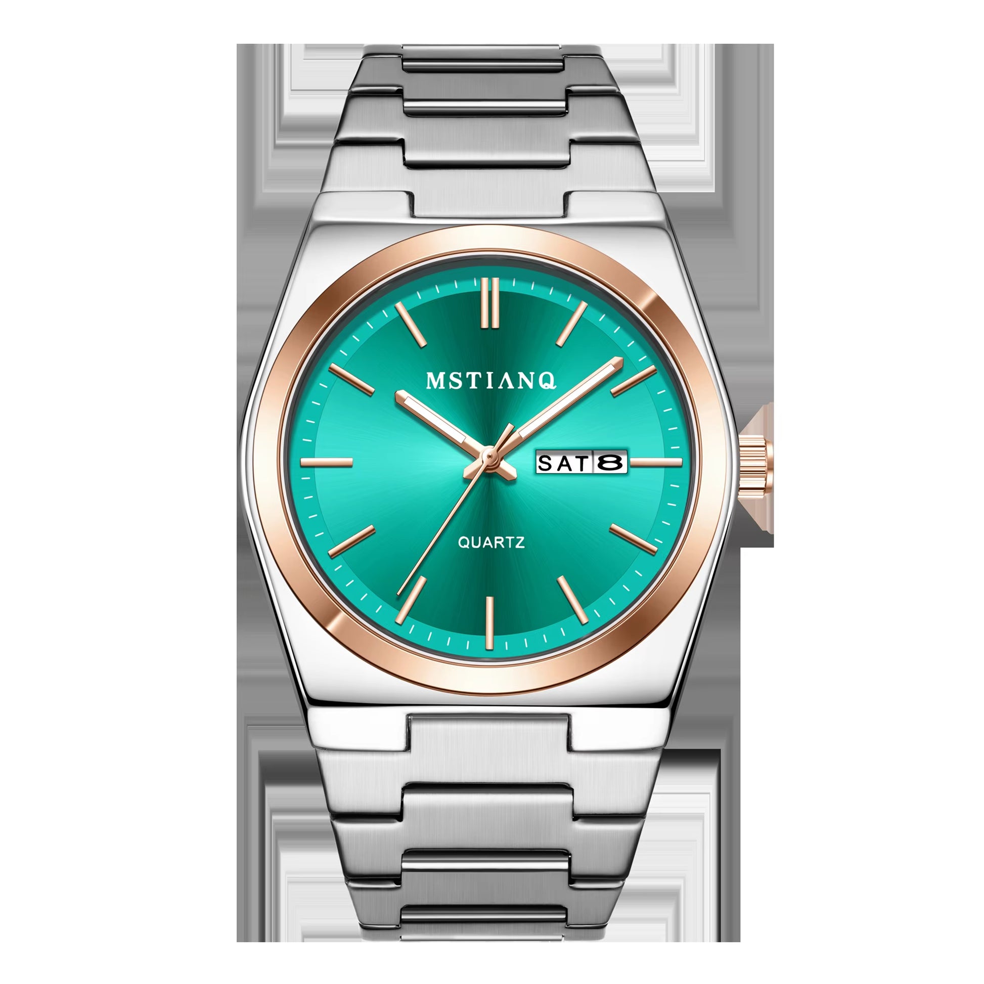 MSTIANQ S1 New Luxury Men'S Stainless Steel Quartz Watch Business Waterproof Men'S Reloj Clock Luminous Date Fashion Style