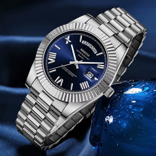 NIBOSI 2628 Luxury Fashion Brand Waterproof Custom OEM ODM Service Auto Date Week Quartz Watch