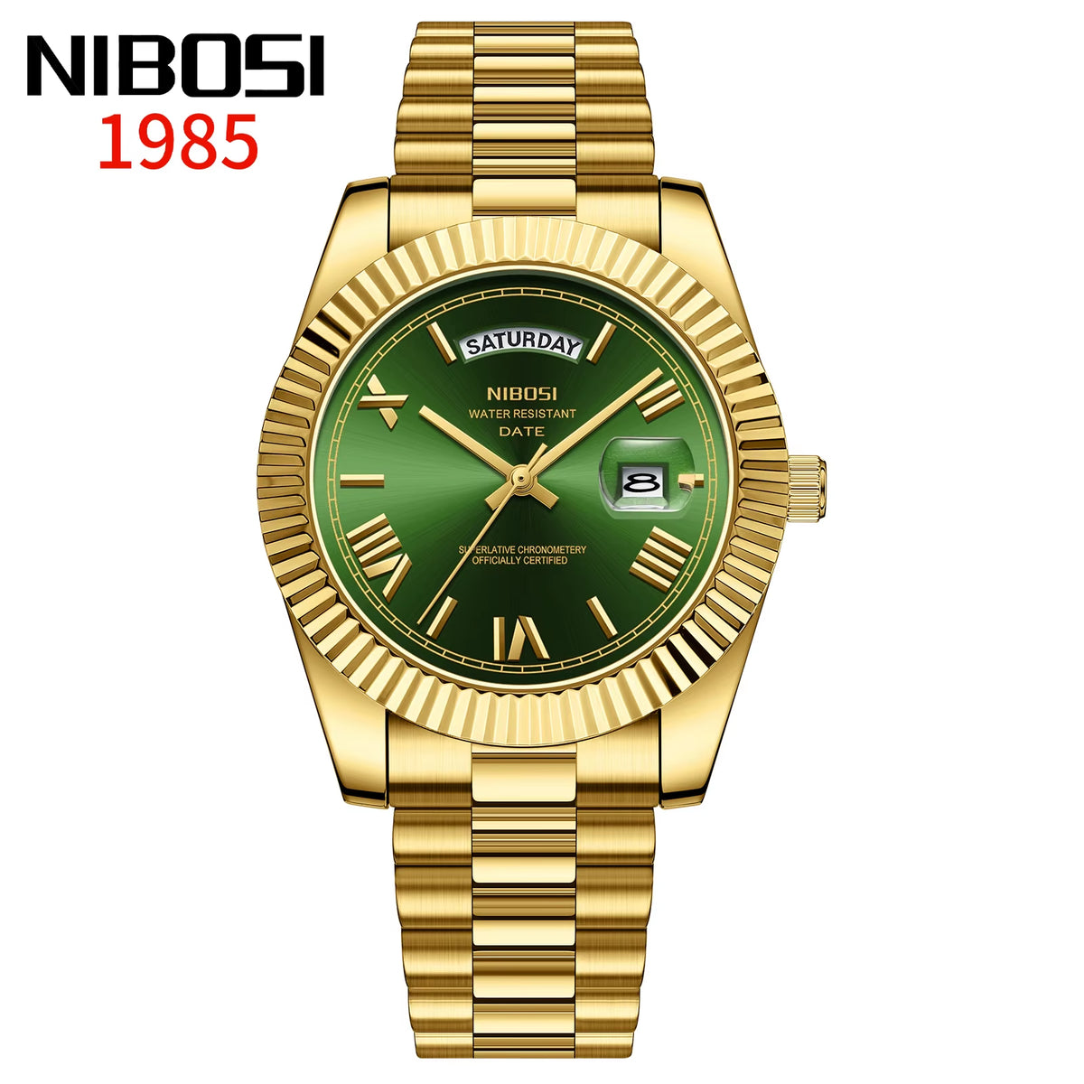 NIBOSI 2628 Luxury Fashion Brand Waterproof Custom OEM ODM Service Auto Date Week Quartz Watch