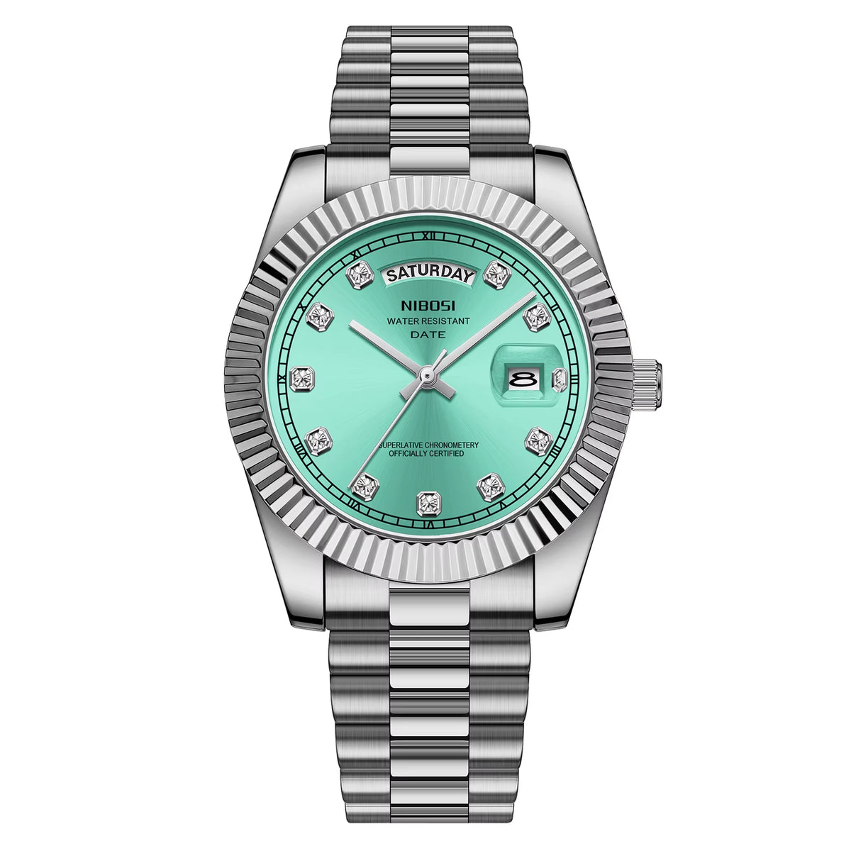 NIBOSI 2628 Luxury Fashion Brand Waterproof Custom OEM ODM Service Auto Date Week Quartz Watch