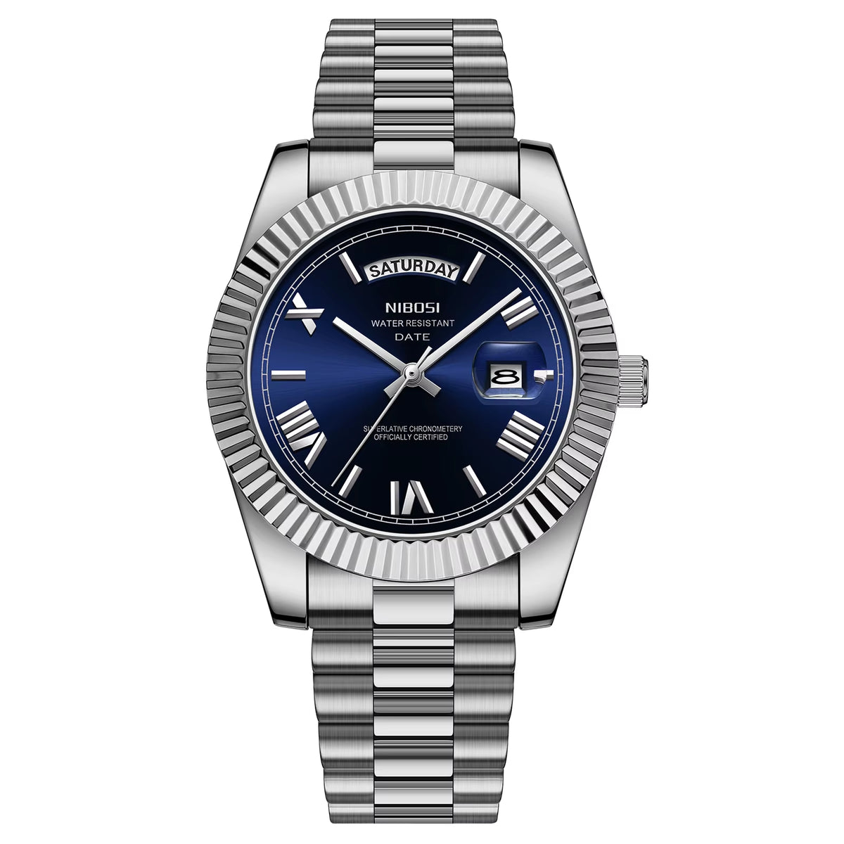 NIBOSI 2628 Luxury Fashion Brand Waterproof Custom OEM ODM Service Auto Date Week Quartz Watch
