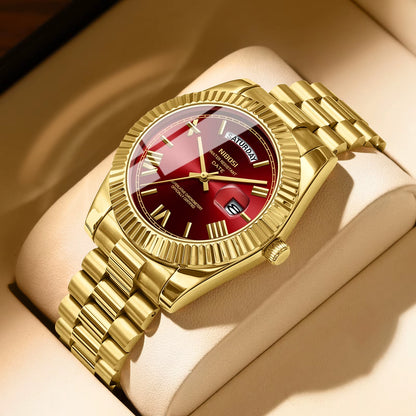 NIBOSI 2628 Luxury Fashion Brand Waterproof Custom OEM ODM Service Auto Date Week Quartz Watch