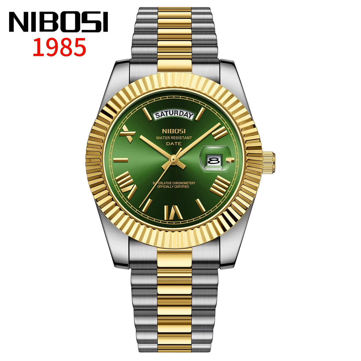 NIBOSI 2628 Luxury Fashion Brand Waterproof Custom OEM ODM Service Auto Date Week Quartz Watch