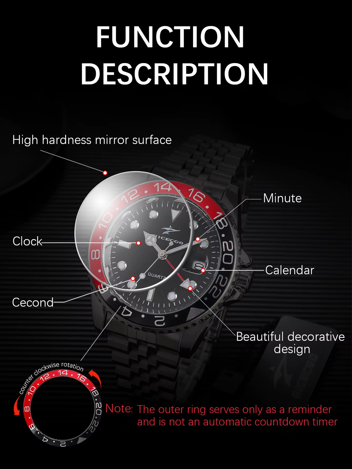 Wholesale Men'S Quartz Watches Multi-Color Luxury 41Mm Black Dial Stainless Steel 20Mm Customized Logo Classic Antique Simple