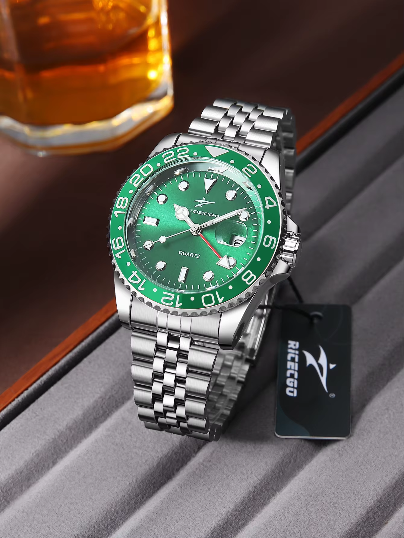 Wholesale Men'S Quartz Watches Multi-Color Luxury 41Mm Black Dial Stainless Steel 20Mm Customized Logo Classic Antique Simple