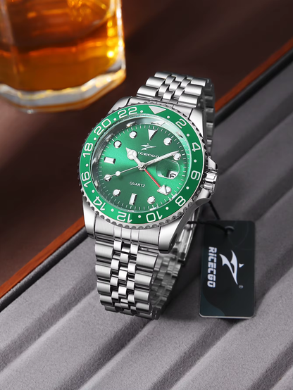 Wholesale Men'S Quartz Watches Multi-Color Luxury 41Mm Black Dial Stainless Steel 20Mm Customized Logo Classic Antique Simple