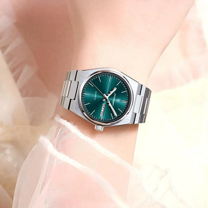 POEDAGAR 930/786 New Hot Couple Quartz Watch Stainless Steel Band Waterproof Date Popular Casual Luminous Wristwatch for Lover'S