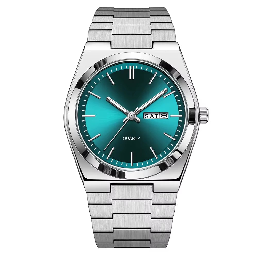 MSTIANQ S1 New Luxury Men'S Stainless Steel Quartz Watch Business Waterproof Men'S Reloj Clock Luminous Date Fashion Style