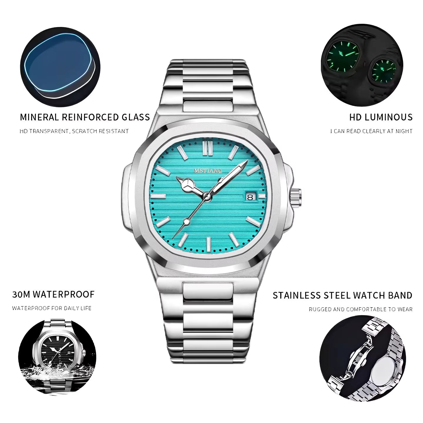 Customization Logo Wholesale Men'S Wristwatch Steel Luminous Relojes Watch for Man Quartz Watches Reloj Para Hombre