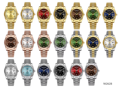 NIBOSI 2628 Luxury Fashion Brand Waterproof Custom OEM ODM Service Auto Date Week Quartz Watch