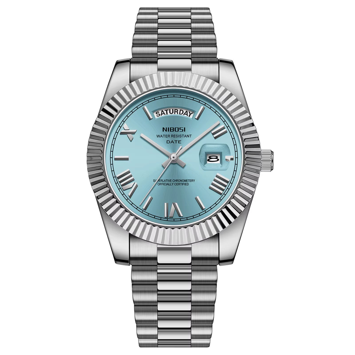 NIBOSI 2628 Luxury Fashion Brand Waterproof Custom OEM ODM Service Auto Date Week Quartz Watch