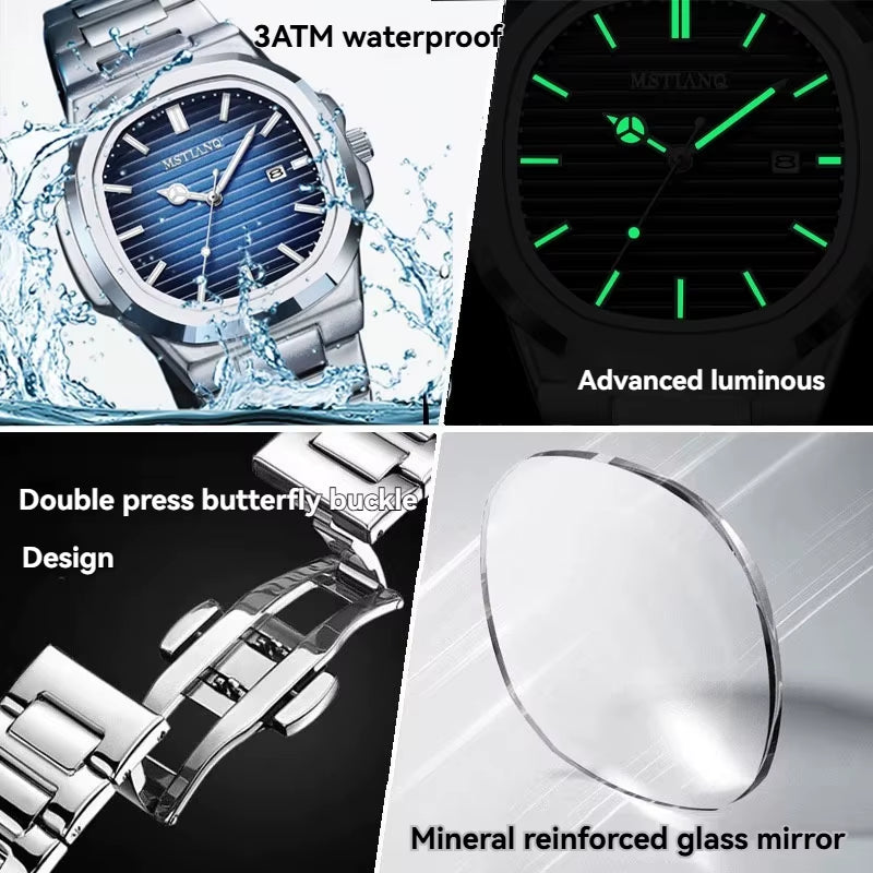 Customization Logo Wholesale Men'S Wristwatch Steel Luminous Relojes Watch for Man Quartz Watches Reloj Para Hombre
